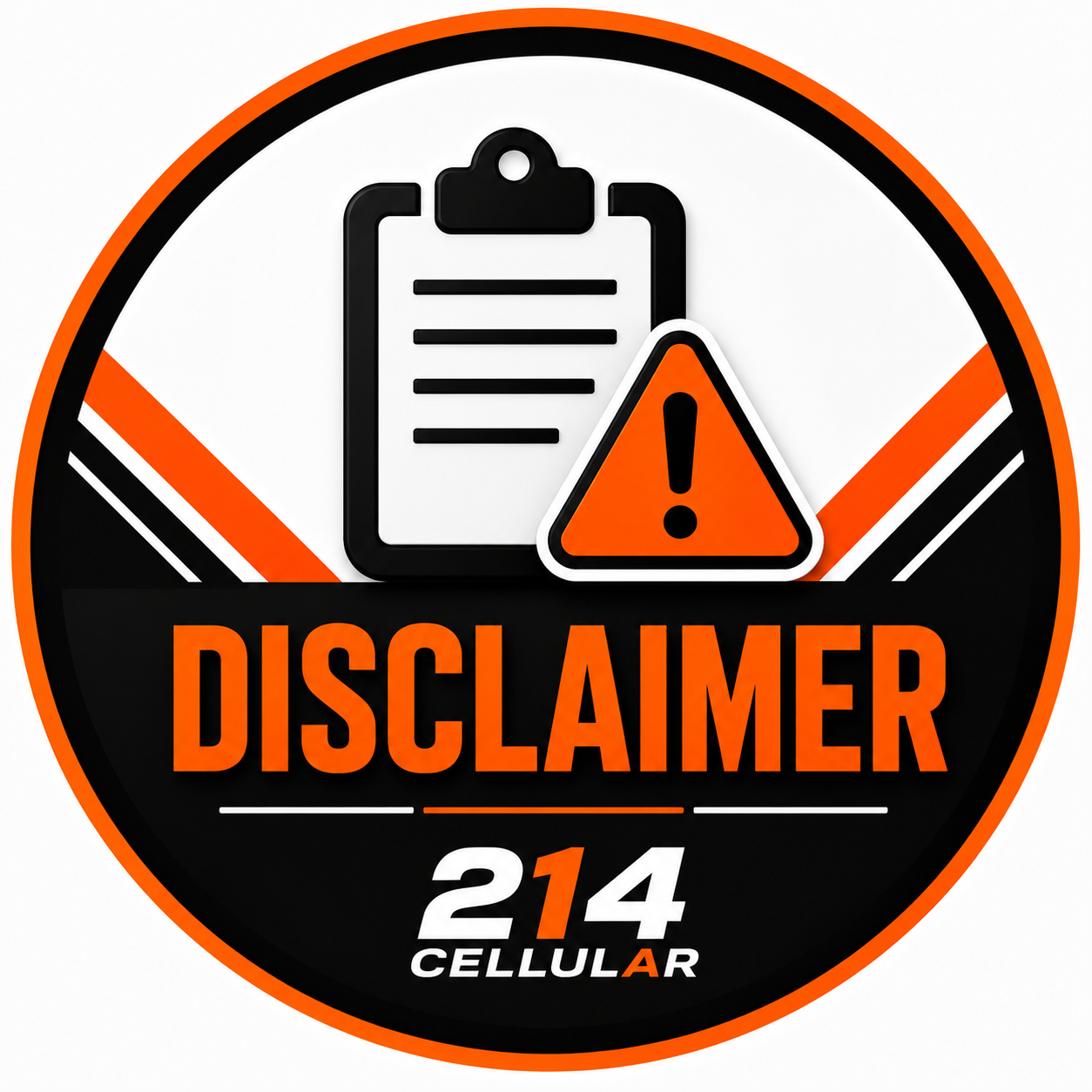 214 Cellular Disclaimer badge