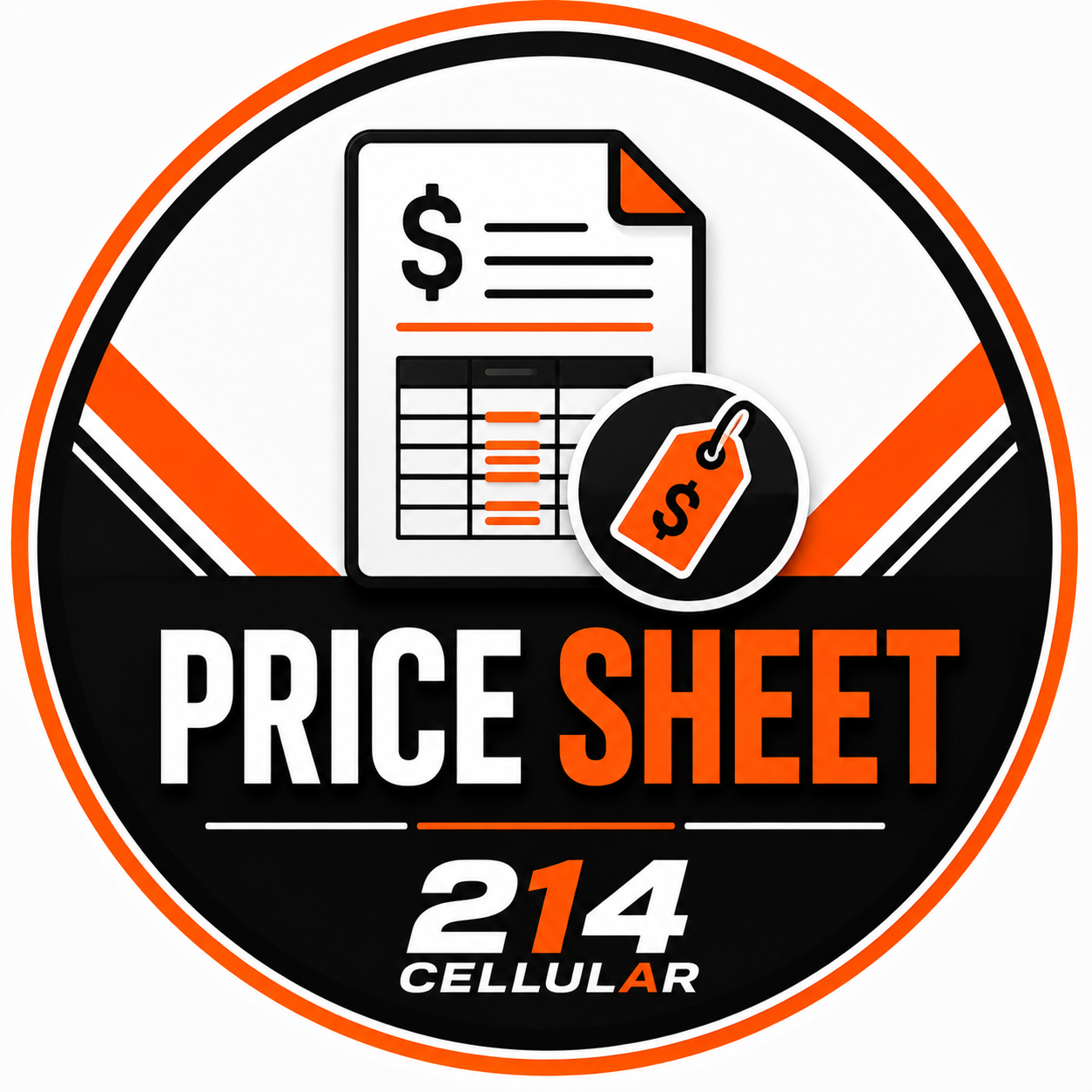 214 Cellular Price Sheet badge