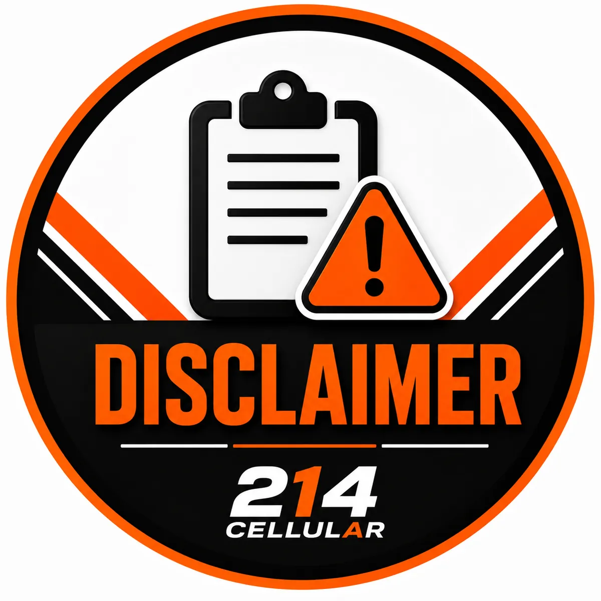 214 Cellular Disclaimer badge